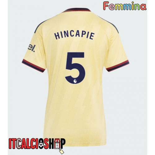 Arsenal Piero Hincapie #5 Terza Maglia Femmina 2026-27 Manica Corta